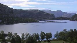 Fabulous view to Revsvatnet from our room at Preikestolen Youth Hostel